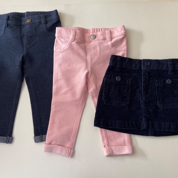 Old Navy Girls Corduroy Skirt & 2 pairs Jeggings  12-18 months - Picture 12 of 12